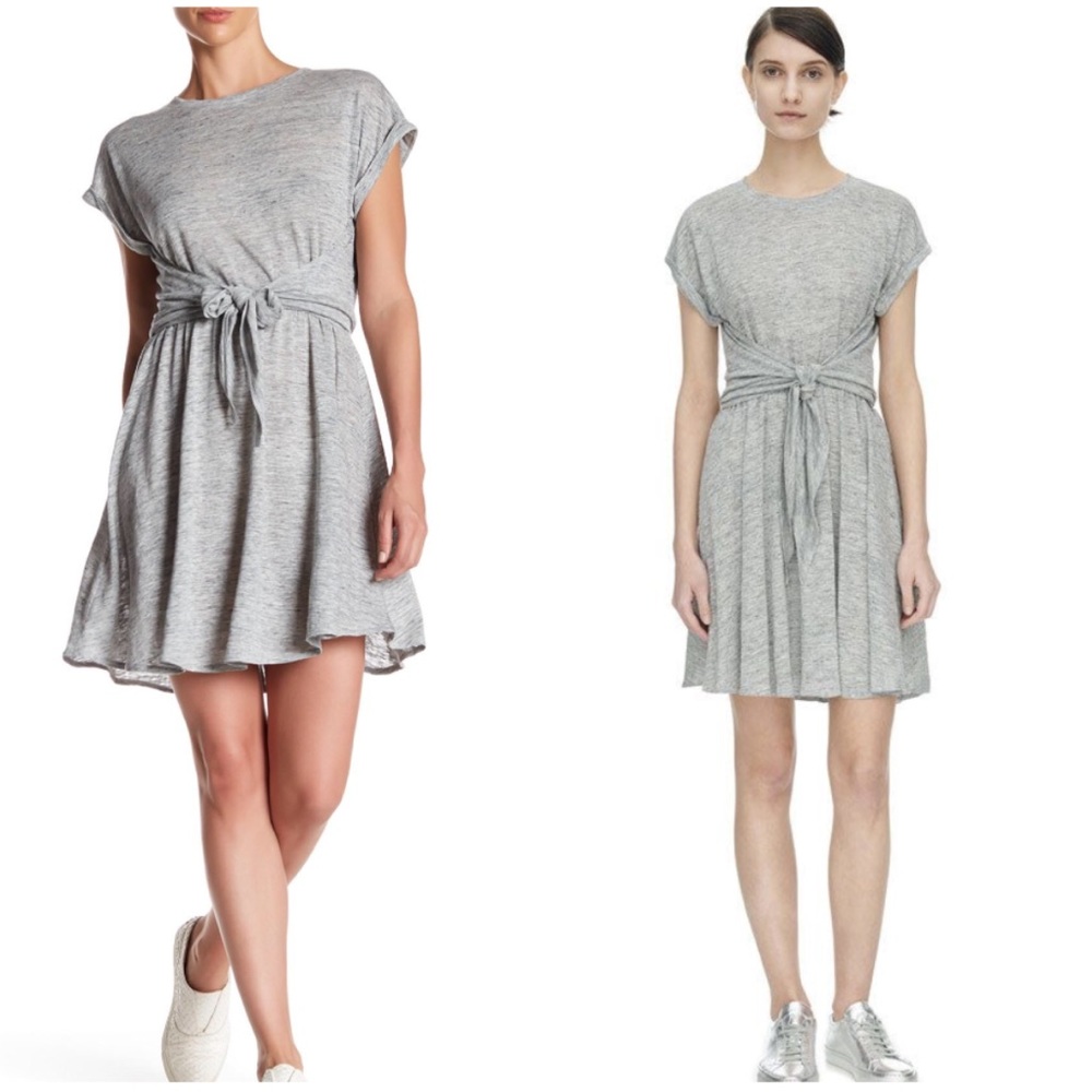 NWT Rebecca Taylor Gray Wrap Dress